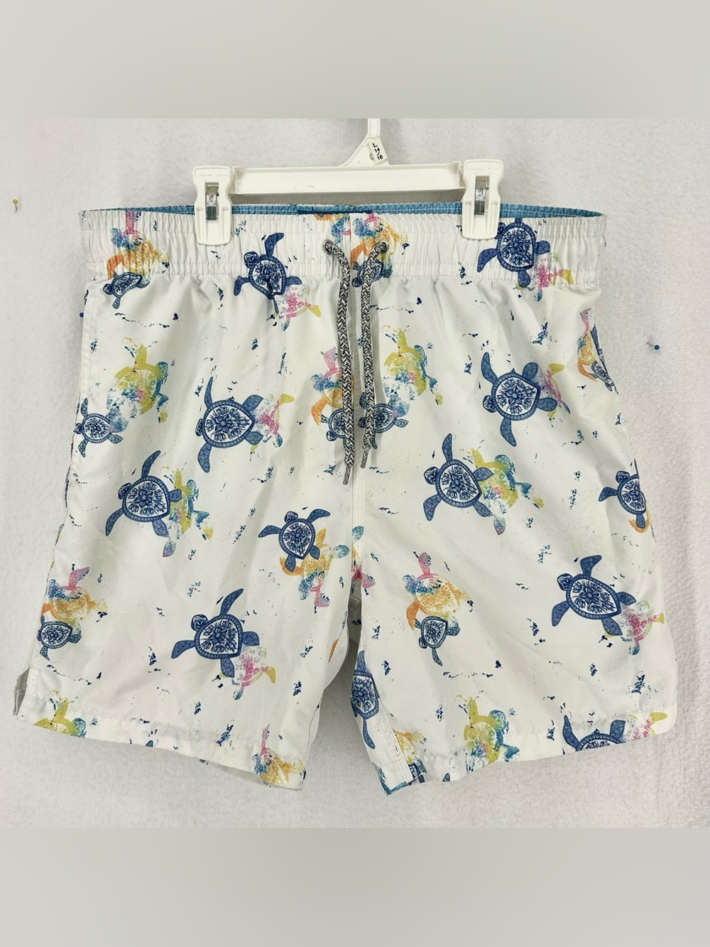 Michael’s Swimwear Cyclist Swim Trunks Turtle Men’s Medium White